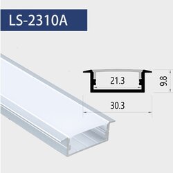 2310A ราง U (ไม่มีสต๊อก สั่งล่วงหน้า 10-15 วัน) ราคาต่อ 1 เส้น ยาว 1 เมตร รางอลูมิเนียม (Aluminium Profile) รางไฟ Aluminium Profile รางอลูมิเนียม ใช้กับไฟเส้น LED รางไฟเส้น rail led track โพรไฟล์