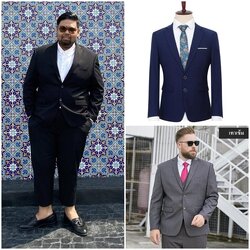 สูทพรีเมี่ยม ไซด์ใหญุ่ 6XL พร้อมส่ง กรม,ดำ,น้ำทะเล,ครีม