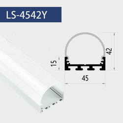 4542Y รางแขวน รางติดลอย ((ไม่มีสต๊อก สั่งล่วงหน้า 10-15 วัน) ราคาต่อ 1 เส้น ยาว 1 เมตร รางอลูมิเนียม (Aluminium Profile) รางไฟ Aluminium Profile รางอลูมิเนียม ใช้กับไฟเส้น LED รางไฟเส้น rail led track โพรไฟล์