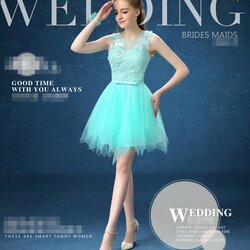 ชุดราตรีสั้น แขนกุด สีเขียวมินต์ *Size L* แต่งดอกลอย โบว์เอว ผ้าตาข่ายนิ่ม ซับในทั้งชุด งานร้อยหลัง