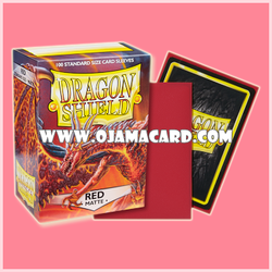 Dragon Shield Standard Size Card Sleeves — Red • Matte 100ct.