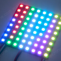 แผง RGB 5050 ไม่กันน้ำ วิ่งอิสระ IC WS2812B 5V 8x8 สามารถควบคุมอิสระทุกดวง