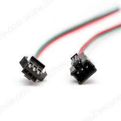 สายไฟ RGB 3 pin ไฟวิ่งดิจิตอล IC หัวคลิปล็อค 15 cm (คู่ตัวผู้-ตัวเมีย)