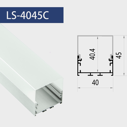 4045C รางแขวน รางติดลอย (ไม่มีสต๊อก สั่งล่วงหน้า 10-15 วัน) ราคาต่อ 1 เส้น ยาว 1 เมตร รางอลูมิเนียม (Aluminium Profile) รางไฟ Aluminium Profile รางอลูมิเนียม ใช้กับไฟเส้น LED รางไฟเส้น rail led track โพรไฟล์