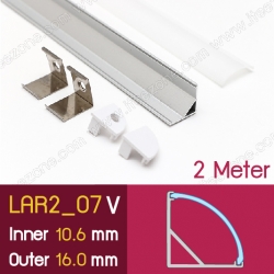 [จัดส่งได้บางพื้นที่] ราคาต่อ 1 เส้น ยาว 2 เมตร ราง V + ฝาอะคริลิค โค้ง รางไฟ Aluminium Profile รางอลูมิเนียม ใช้กับไฟเส้น LED รางไฟเส้น rail led track โพรไฟล์