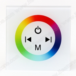 RGB controller 12A แบบ Glass Panel หน้าปัดสีขาว มีเสียงตอนสัมผัสควบคุม
