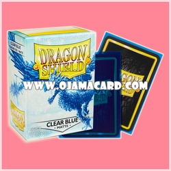 Dragon Shield Standard Size Card Sleeves — Clear Blue • Matte「100ct.」