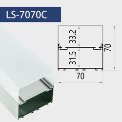 7070C รางแขวน รางติดลอย (สั่งล่วงหน้า 15-20 วัน) ราคาต่อ 1 เส้น ยาว 1 เมตร รางอลูมิเนียม (Aluminium Profile) รางไฟ Aluminium Profile รางอลูมิเนียม ใช้กับไฟเส้น LED รางไฟเส้น rail led track โพรไฟล์