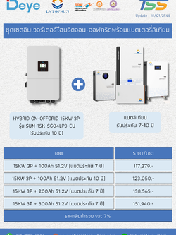 SET Inverter DEYE 15k 3Phase + Battery Lithium