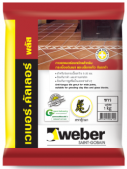 เวเบอร์คัลเลอร์ พลัส 1 kg กาวยาแนวร่องกว้าง ขายยกลัง 24 ถุง Weber