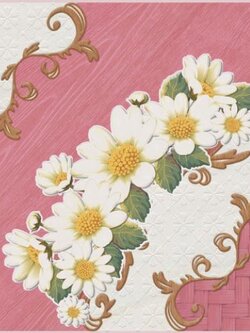 Sosuco กระเบื้องปูพื้น ผิวมัน ลายมงกุฏดอกไม้-ชมพู ขนาด 30*30