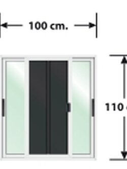หน้าต่างบานเลื่อนสลับ (ไม่มีมุ้ง) ยี่ห้อ OK (100 cm. x 110 cm.) โปรโมชั่น 1-31/03/66 เท่านั้น ! LP-OKX-W10-00 สีขาว