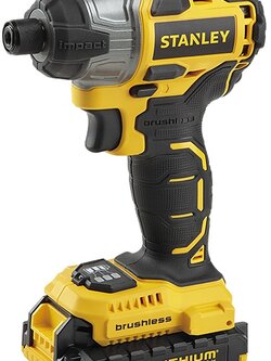 STANLEY สว่านไขควง ไร้แปลงถ่าน แบตฯ 2.0AH 2 ก้อน 18V STANLEY SBI201D2K-B1 สีดำเหลือง
