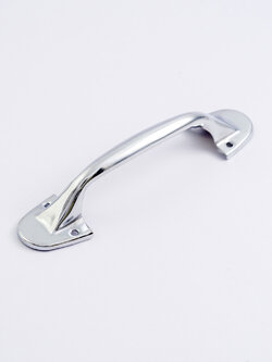 มือจับประตู-หน้าต่าง ขาบัว เหล็ก สีโครเมี่ยม วัตถุดิบเหล็ก แพ็ค1ชิ้น อีสออน (เหล็ก) 5"สี CR โครเมี่ยม