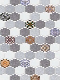 กระเบื้องไดนาสตี้ ลายบีไฮฟว์ (D) (หน้ามัน,โมล์ด) ขนาด 25*40