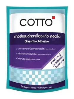 กาวซีเมนต์ 3 กก. COTTO รุ่น กระเบื้องแก้ว ถุงสีม่วง