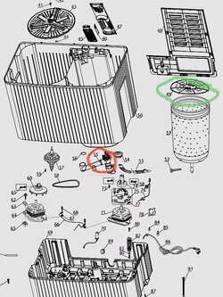แผ่นปิดถังปั่นแห้ง เครื่องซักผ้า HAIER รหัส 0030207370 ของแท้ ใหม่ มือ 1