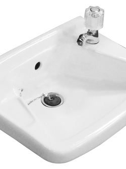 อ่างล้างหน้าแบบแขวนผนัง ขนาด 410x320 มม. พร้อมขายึด รุ่น 6214 สีขาว CORAL