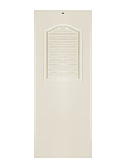 ประตูPVC Metro-tech รุ่นAsia หนา 1.5 นิ้ว แบบบานเกล็ด 1/2 บาน สีครีม , สีเทา