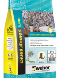 เวเบอร์คัลเลอร์ โมเสค 3 kg กาวยาแนวสำหรับโมเสค สีขาว Weber