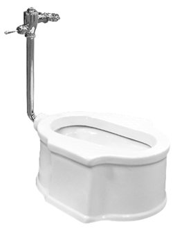 สุขภัณฑ์นั่งยองแบบใช้ฟลัช สีขาว (ไม่รวมฟลัชวาล์ว) CORAL 633F ขาว