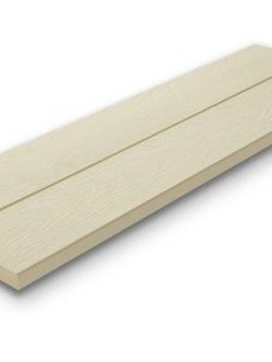 ไม้พื้นเฌอร่า รุ่นเซาะ 1 ร่อง ลายชัยพฤกษ์ สีรองพื้นขาวมะลิ (2.5 x 30 x 300 cm) Shera