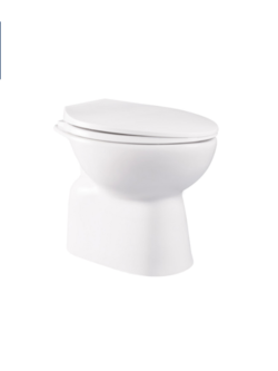 สุขภัณฑ์นั่งราบราดน้ำ แบบหน้ายาว NC-9501 รุ่นVIVA สีขาว