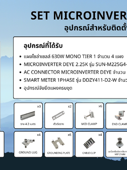 Set Microinverter DEYE 2,520w (เฉพาะของ)