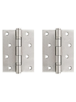 บานพับเหล็ก แกนดล็ก 11 มม. หัวตัด/2แหวนลูกปืน สีซาตินนิกเกิ้ล บานพับเหล็ก แหวนเหล็ก แกน 11.0 มม.แพ็ค2ชิ้น อีสออน NO.511413 SN ซาตินนิกเกิ้ล