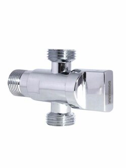 สต็อปวาล์วโครเมียม 2 ทางหัวบิด รุ่น L1006 SOSUCO sosuco