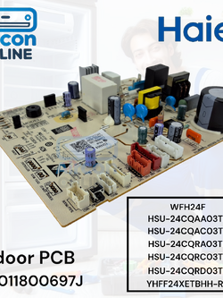 Indoor PCB แอร์ Haier รหัส A0011800697J ( 0697J ) สำหรับรุ่น WFH24F, HSU-24CQAA, HSU-24CQAC, YHFF24XETBHH-RXและอื่นๆ ของแท้ มือ 1