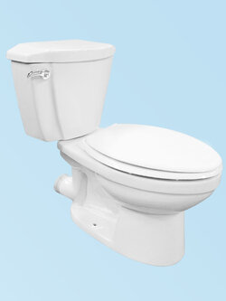 โถสุขภัณฑ์สองชิ้น ท่อออกผนังใช้น้ำ 6 ลิตร รุ่น CR7150P สีขาว CORAL