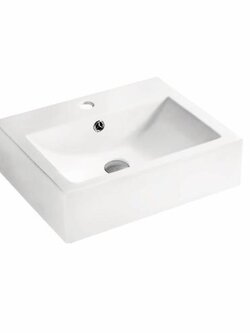 อ่างล้างหน้าบนเคาน์เตอร์ทรงสี่เหลี่ยมสีขาว รุ่น S55001/BASIN 501 สีขาว SOSUCO sosuco