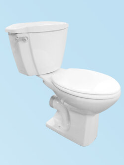 โถสุขภัณฑ์สองชิ้น ท่อออกผนังใช้น้ำ 5 ลิตร รุ่น CR7145P สีขาว CORAL