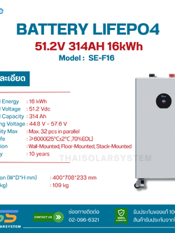 BATTERY DEYE 314Ah 51.2V SE-F16 (ประกัน 10ปี)