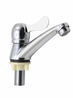 ก๊อกอ่างล้างหน้าโครเมียม ด้ามปัดใบพาย รุ่น L0001 SOSUCO sosuco