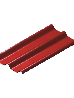 กระเบื้อนลอนคู่ SCG ไฮบริด 50*120*0.55 สีแดง