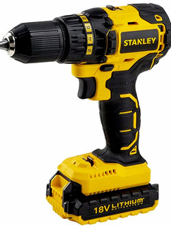 STANLEY สว่านไร้สาย ไร้แปลงถ่าน แบตฯ 2.0AH 2 ก้อน 18V STANLEY SBD201D2K-B1 สีดำเหลือง