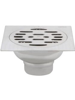 ตะแกรงกันกลิ่น เหลี่ยม ท่อ 2-3 นิ้ว HAFELE รุ่น 495.60.804 10x10 ซม. สเตนเลส-สีซาติน