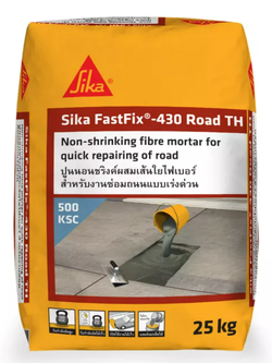 Sika FastFix®-430 Road TH ปูนนอนชริงค์ผสมเส้นใยไฟเบอร์ สำหรับงานซ่อมถนนแบบเร่งด่วน SIKA