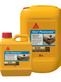 Sika® Plastocrete® น้ำยากันซึมสำหรับคอนกรีตและมอร์ต้า 5L.