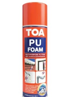 พียูโฟมสเปรย์ ขนาด 500 มล. สีครีม TOA