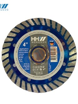 HHW WERKZEUG ใบตัดเพชรรูปถ้วย Turbo 4"/105มม.