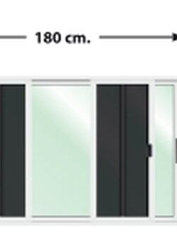 หน้าต่างบานเลื่อน3บาน Fix1 (ไม่มีมุ้ง) ยี่ห้อ OK (180 cm. x 110 cm.) โปรโมชั่น 1-31/03/66 เท่านั้น ! LP-OKX-W04-00 สีขาว