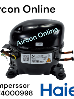 คอมเพรสเซอร์ ตู้แช่ Haier รุ่น SC-412BC-V2 / L118WY1 รหัส 0074000998 ( 0998 ) ของแท้ มือ 1