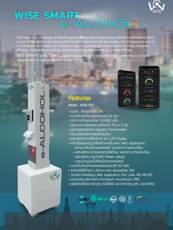 เครื่องพ่นละอองฝอยแอลกอฮอล์อัจฉริยะ พร้อมตรวจวัดอุณหภูมิร่างกาย