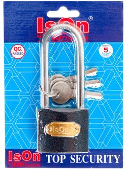 กุญแจสปริงเหล็กดำ 50L มม. ISON