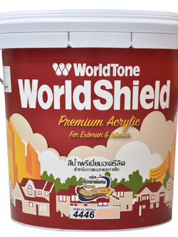 สีน้ำพรีเมี่ยมอะครีลิค ชนิดกึ่งเงาพิเศษ สำหรับภายนอก-ภายใน เวิลด์โทน สีน้ำพรีเมี่ยมอะครีลิค ชนิดกึ่งเงาพิเศษ สำหรับภายนอก-ภายใน