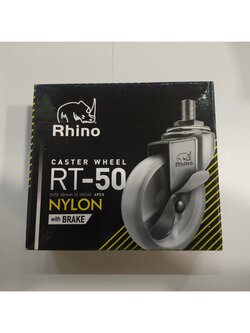 ล้อไนล่อนสกรู มีเบรค 2 นิ้ว รุ่น RT-50 Rhino RHINO ล้อไนล่อนสกรู มีเบรค 2 นิ้ว รุ่น RT-50 Rhino ขาวครีม