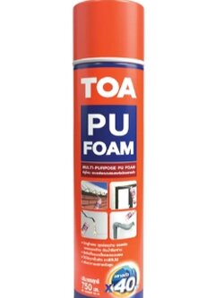 พียูโฟมสเปรย์ ขนาด 750 มล. สีครีม TOA